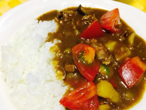 夏バテ防止！なすトマトカレー♡♡トマトが絶品！